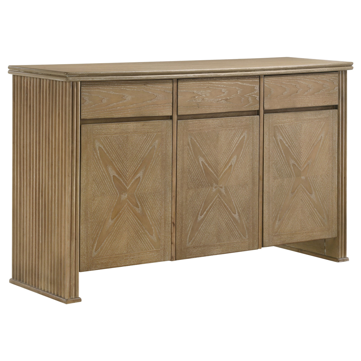 Best Furniture Outlet - Coaster - Adina 3-door 59-inch Sideboard Server Distressed Light Brown - 193615