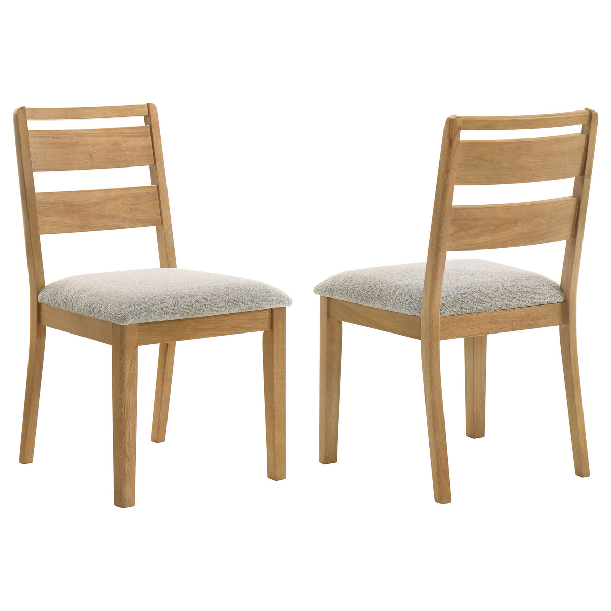 Best Furniture Outlet - Coaster - Duncan Ladder Back Dining Side Chair Washed Oak (Set of 2) - 193652