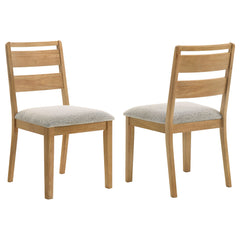 Best Furniture Outlet - Coaster - Duncan Ladder Back Dining Side Chair Washed Oak (Set of 2) - 193652