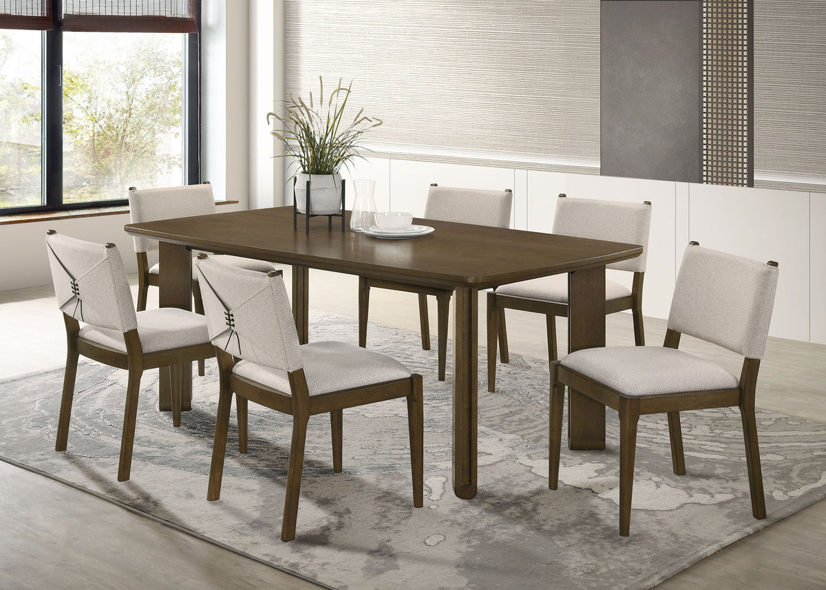 Best Furniture Outlet - Coaster - Ottowa 7-piece Rectangular Wood Dining Room Table Set Brown - 193661-S7