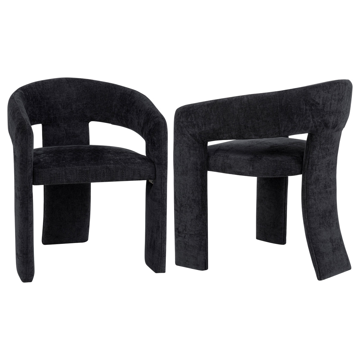 Best Furniture Outlet - Coaster - Carlow Upholstered Dining Arm Chair Black (Set of 2) - 193813BLK