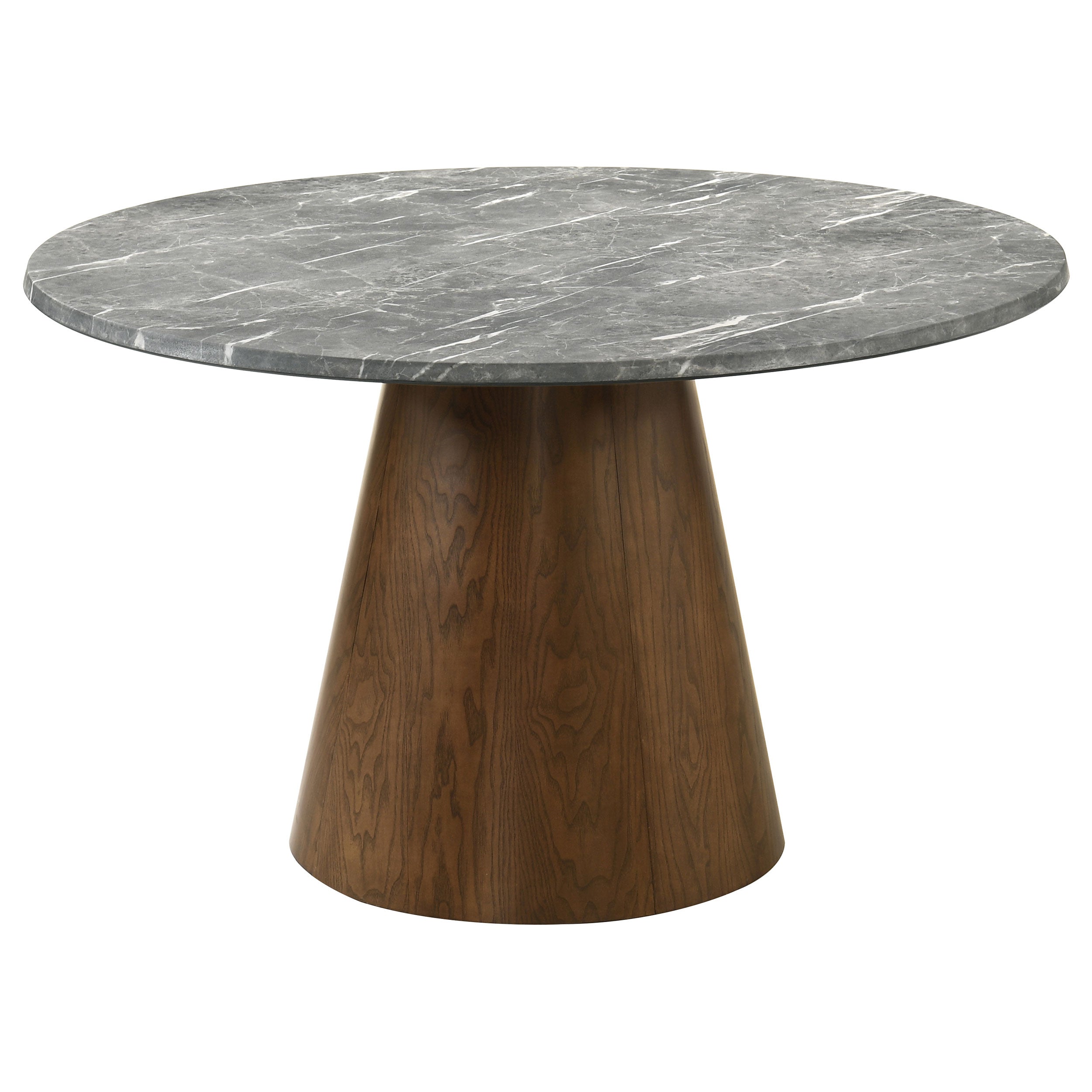 Best Furniture Outlet - Coaster - Franklin 50-inch Round Dining Table Grey and Dark Oak - 193820