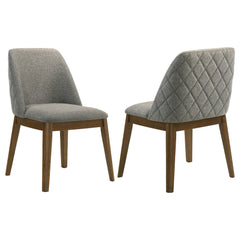 Best Furniture Outlet - Coaster - Franklin Upholstered Dining Side Chair Grey (Set of 2) - 193822