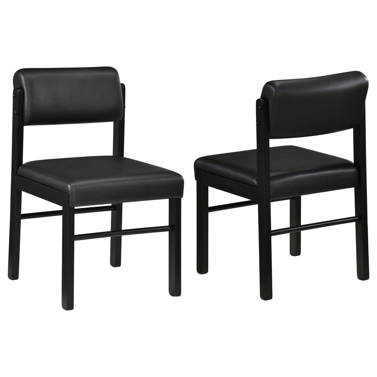 Best Furniture Outlet - Coaster - Kehoe Upholstered Dining Side Chair Black (Set of 2) - 193922BLK