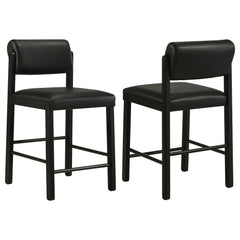 Best Furniture Outlet - Coaster - Kehoe Upholstered Counter Height Chair Black (Set of 2) - 193929BLK