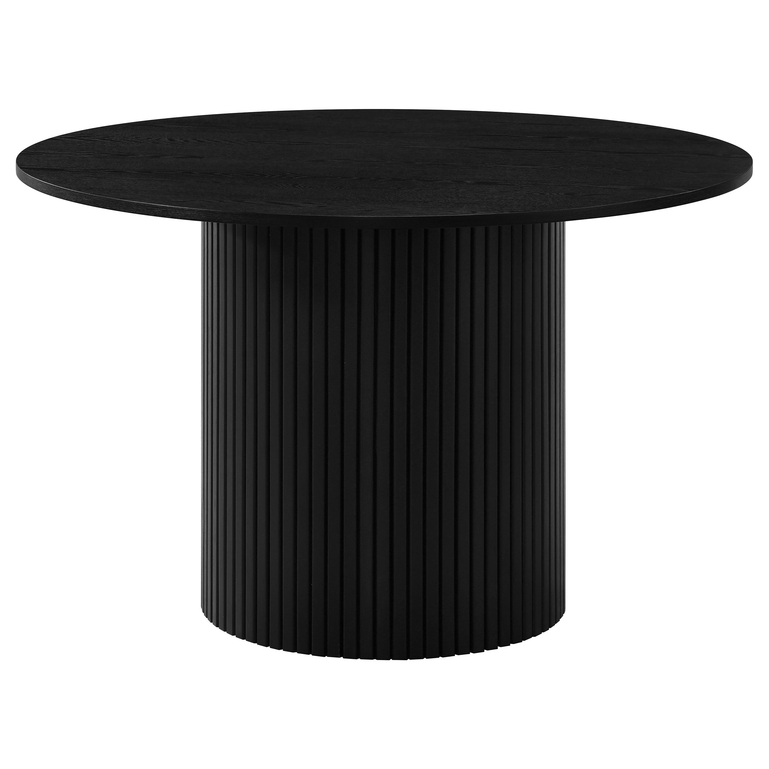 Best Furniture Outlet - Coaster - Hamlyn 47-inch Round Wood Dining Room Table Black - 193930BLK