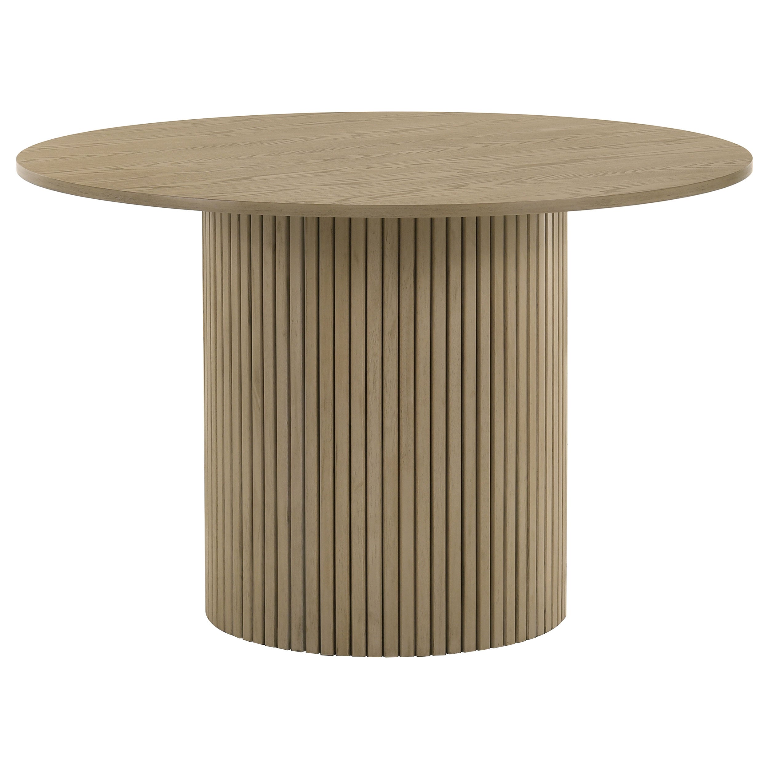Best Furniture Outlet - Coaster - Hamlyn 47-inch Round Wood Dining Room Table Natural Oak - 193930NAT
