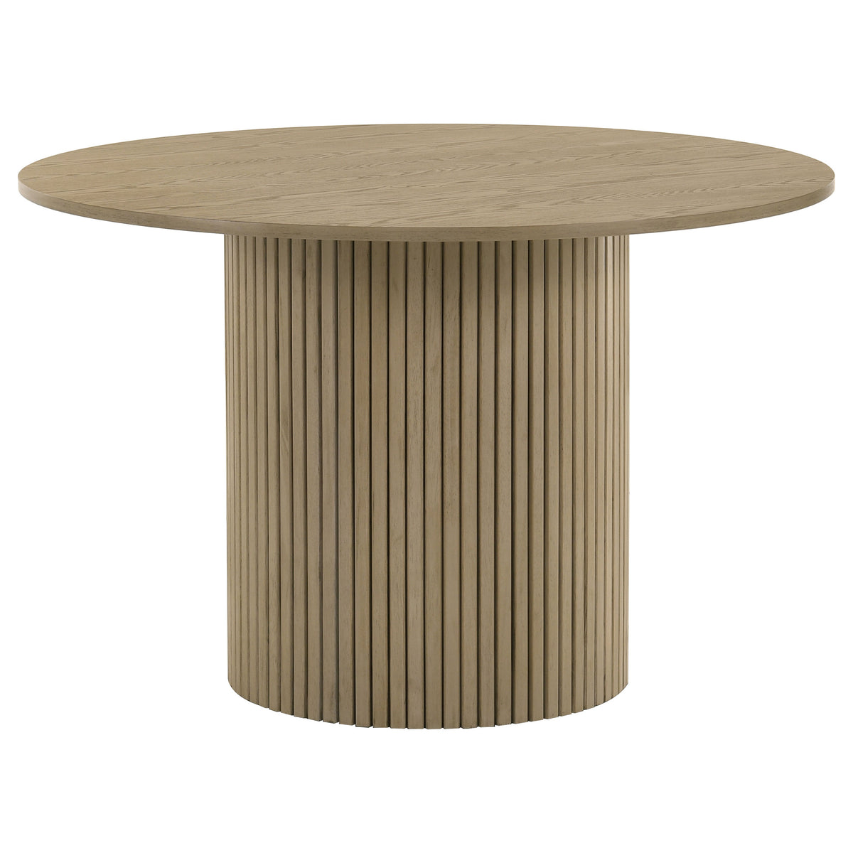 Best Furniture Outlet - Coaster - Hamlyn 47-inch Round Wood Dining Room Table Natural Oak - 193930NAT