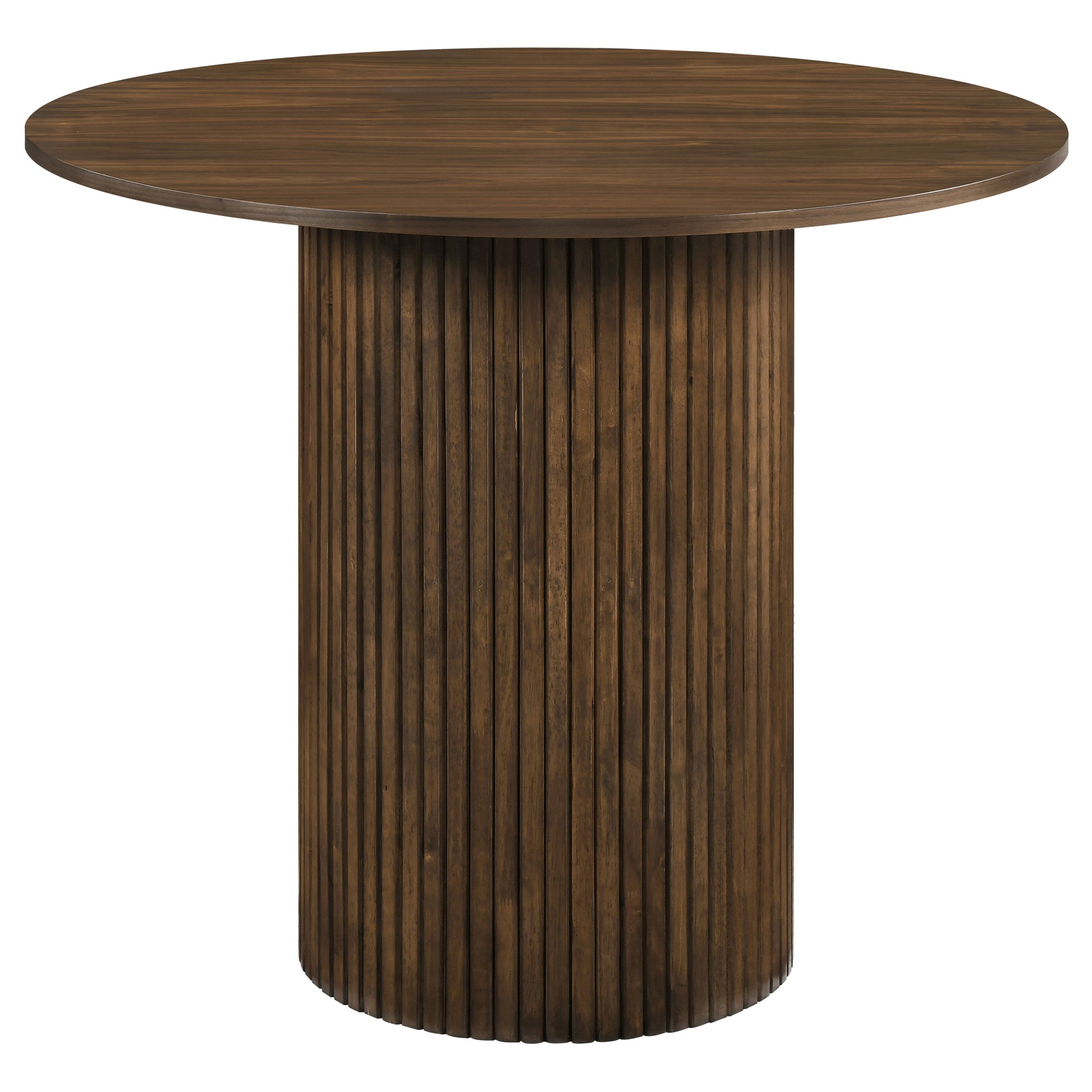 Best Furniture Outlet - Coaster - Hamlyn 43-inch Round Wood Counter Height Dining Table Walnut - 193938WAL