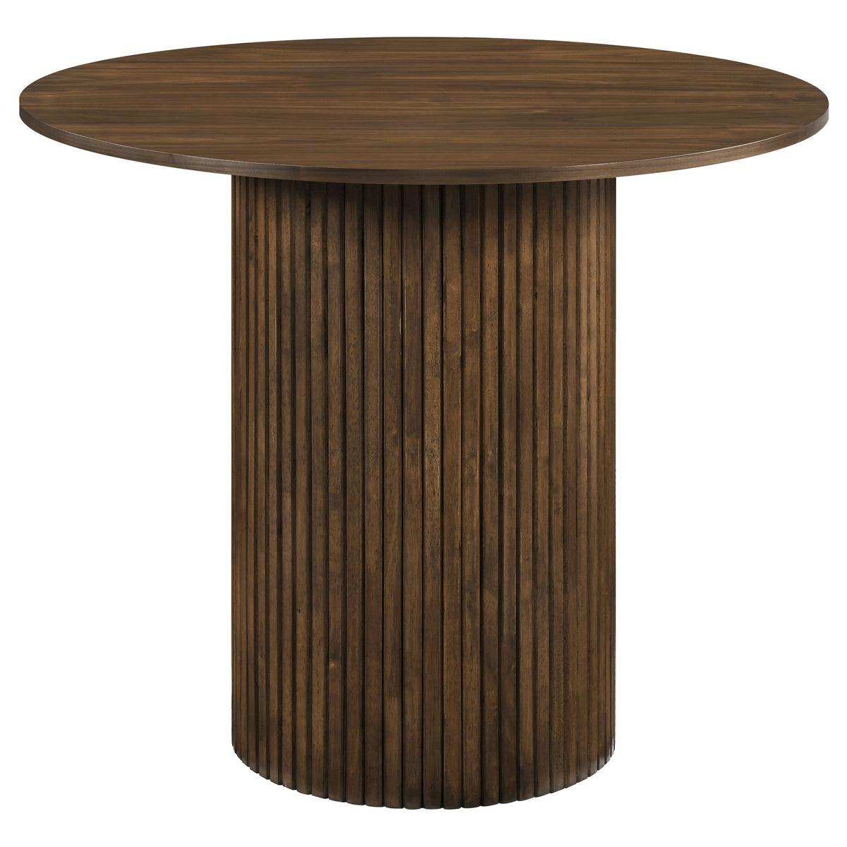 Best Furniture Outlet - Coaster - Hamlyn 43-inch Round Wood Counter Height Dining Table Walnut - 193938WAL