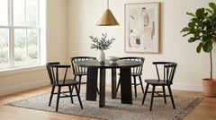 Best Furniture Outlet - Coaster - Strouse 5-piece Dining Set Black - 193940BLK-S5F