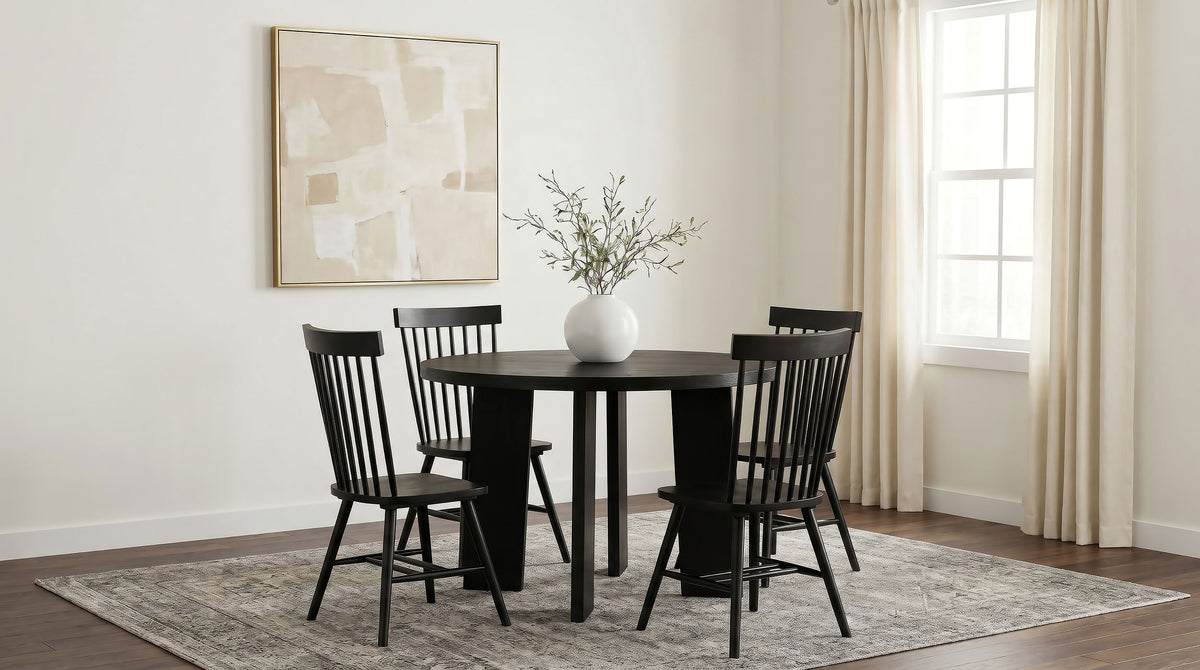 Best Furniture Outlet - Coaster - Strouse 5-piece Dining Set Black - 193940BLK-S5G