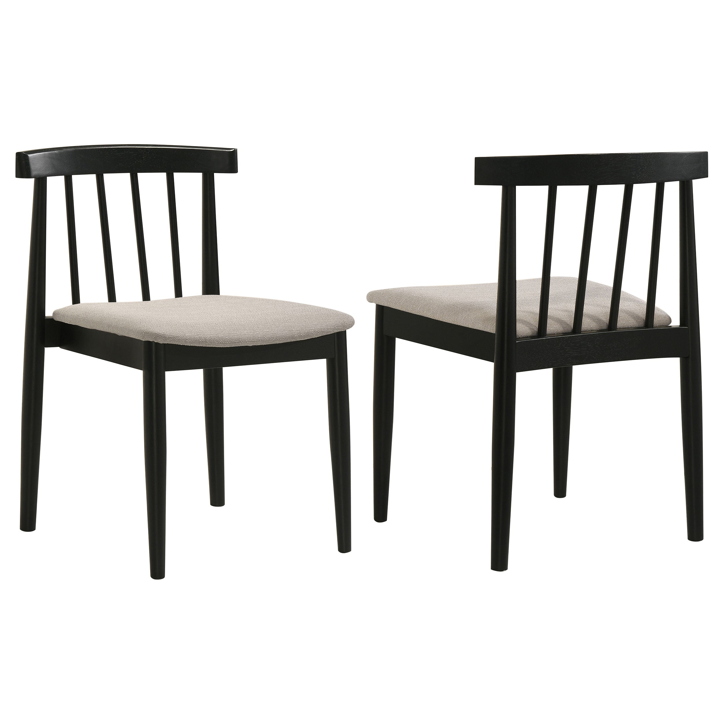 Best Furniture Outlet - Coaster - Cullen Dining Side Chair Upholstered Seat Black (Set of 2) - 193942BLK