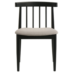 Cullen Dining Side Chair Upholstered Seat Black (Set of 2)