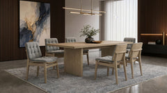 Best Furniture Outlet - Coaster - Decker 7-piece 82-inch Rectangular Dining Set Grey and Natural Oak - 193951NAT-S7E