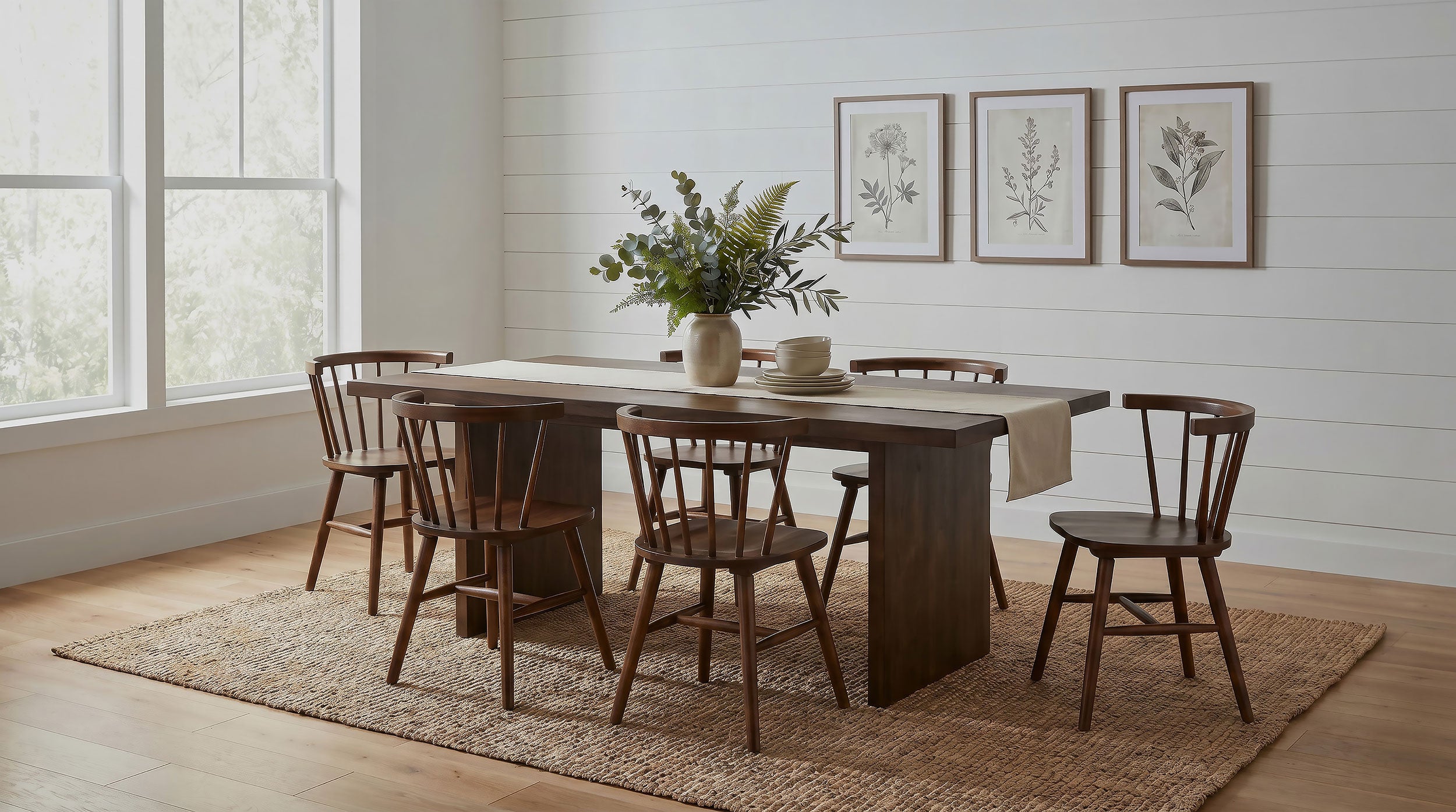 Best Furniture Outlet - Coaster - Decker 7-piece 82-inch Rectangular Dining Set Walnut - 193951WAL-S7F
