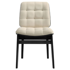 Redbridge Upholstered Side Chair Cream and Black (Set of 2)