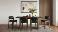 Best Furniture Outlet - Coaster - Decker 7-piece 70-inch Counter Height Dining Set Black and Walnut - 193958WAL-S7C