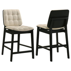 Best Furniture Outlet - Coaster - Redbridge Upholstered Counter Chair Cream and Black (Set of 2) - 193959BLK