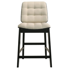 Redbridge Upholstered Counter Chair Cream and Black (Set of 2)