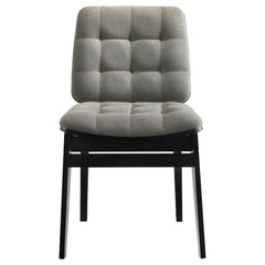 Redbridge Upholstered Side Chair Grey and Black (Set of 2)