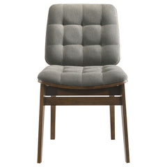 Redbridge Upholstered Side Chair Grey and Walnut (Set of 2)