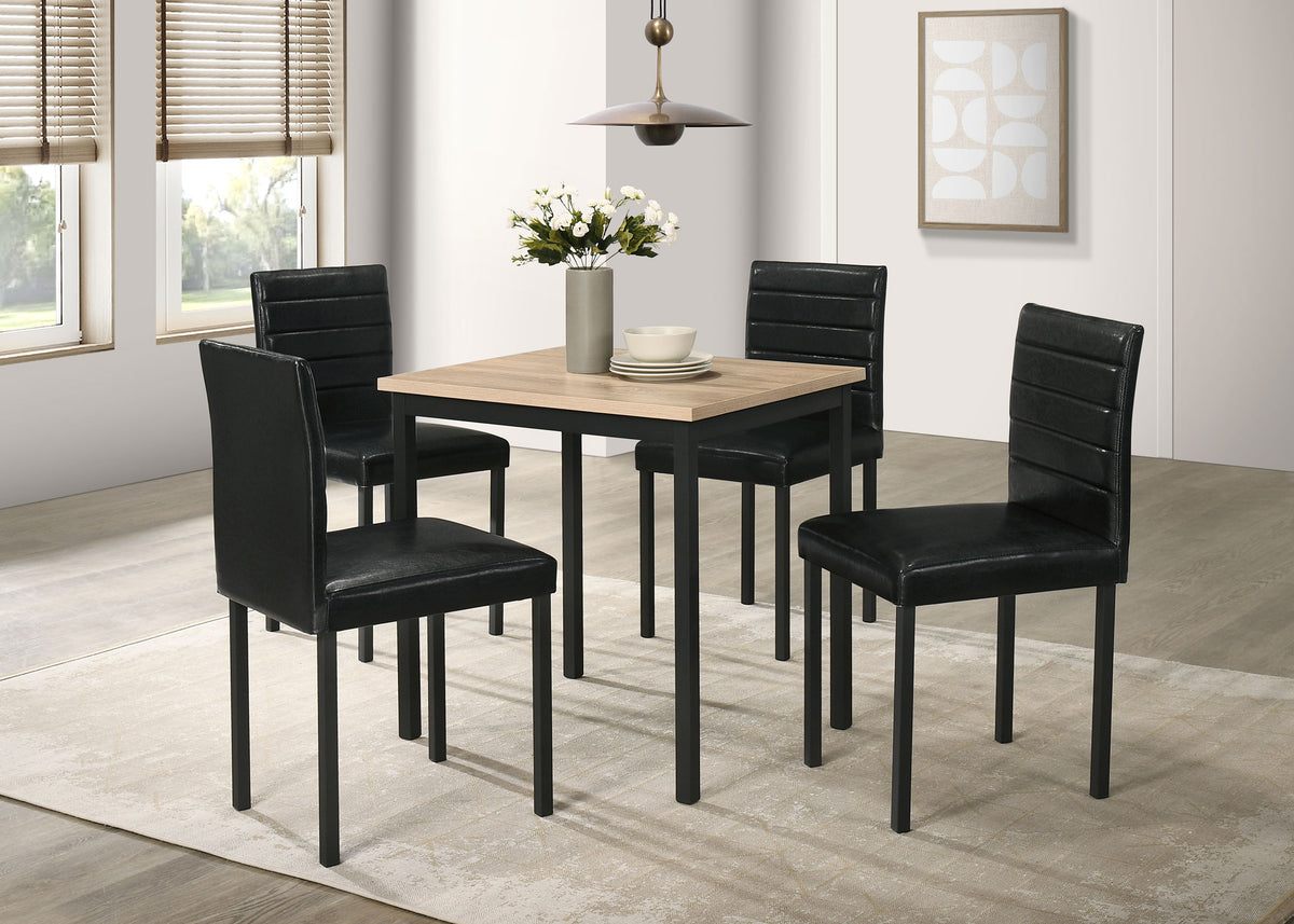 Best Furniture Outlet - Coaster - Garza 5-piece Space Saving Rectangular Dining Table Greige Oak - 193980-S5