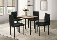 Best Furniture Outlet - Coaster - Garza 5-piece Space Saving Rectangular Dining Table Greige Oak - 193980-S5