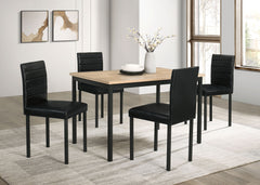 Best Furniture Outlet - Coaster - Garza 5-piece Rectangular Dining Table Greige Oak - 193981-S5