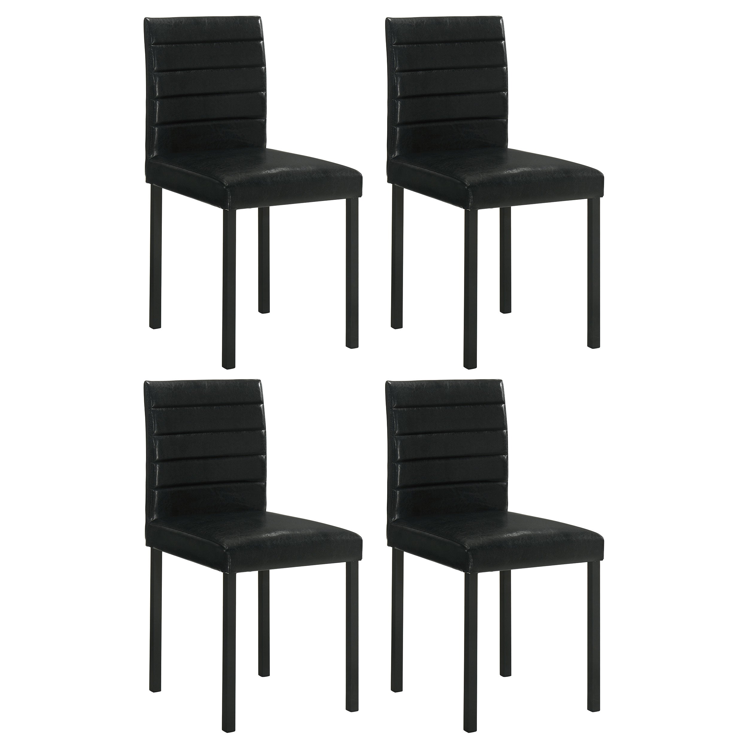 Best Furniture Outlet - Coaster - Garza Upholstered Dining Side Chair Black (Set of 4) - 193982
