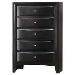 Best Furniture Outlet - Coaster - Briana 5-drawer Bedroom Chest Black - 200705