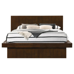 Best Furniture Outlet - Coaster - Jessica Wood Queen LED Panel Bed Cappuccino - 200711Q