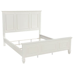 Best Furniture Outlet - Coaster - Sandy Beach 63-inch California King Panel Bed Cream White - 201301KWN