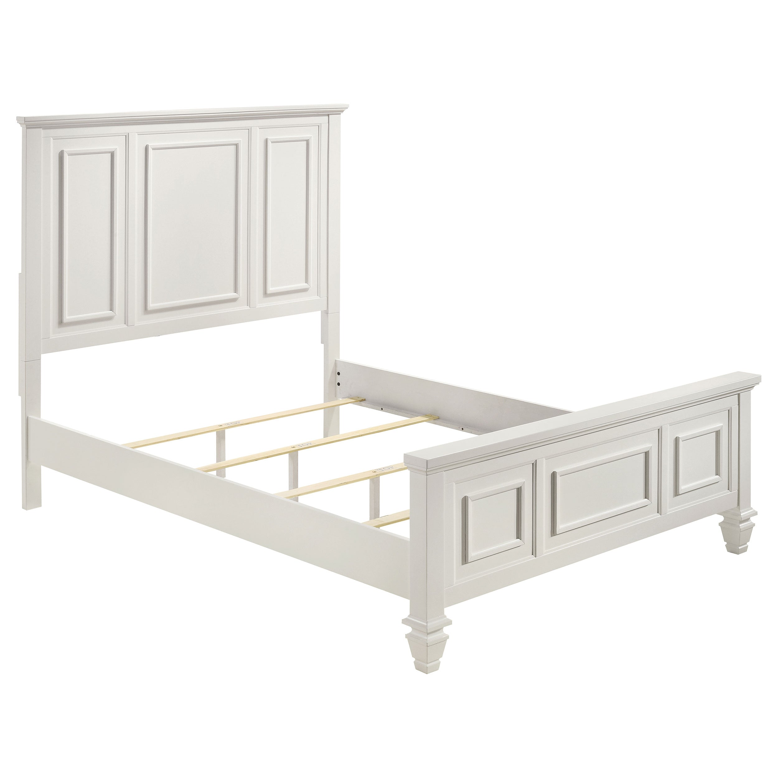 Best Furniture Outlet - Coaster - Sandy Beach Wood Queen Panel Bed Cream White - 201301Q