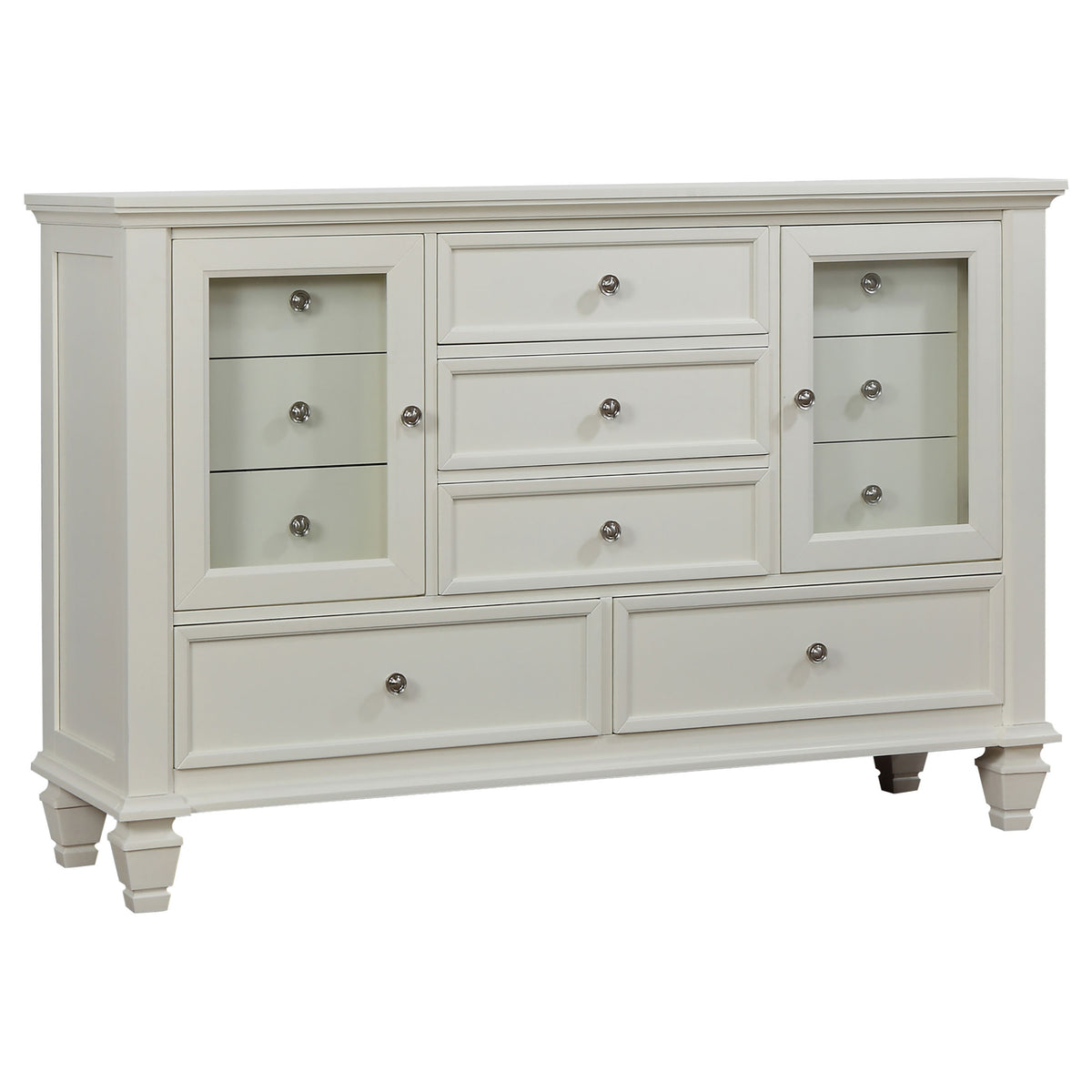 Best Furniture Outlet - Coaster - Sandy Beach 11-drawer Dresser Cream White - 201303