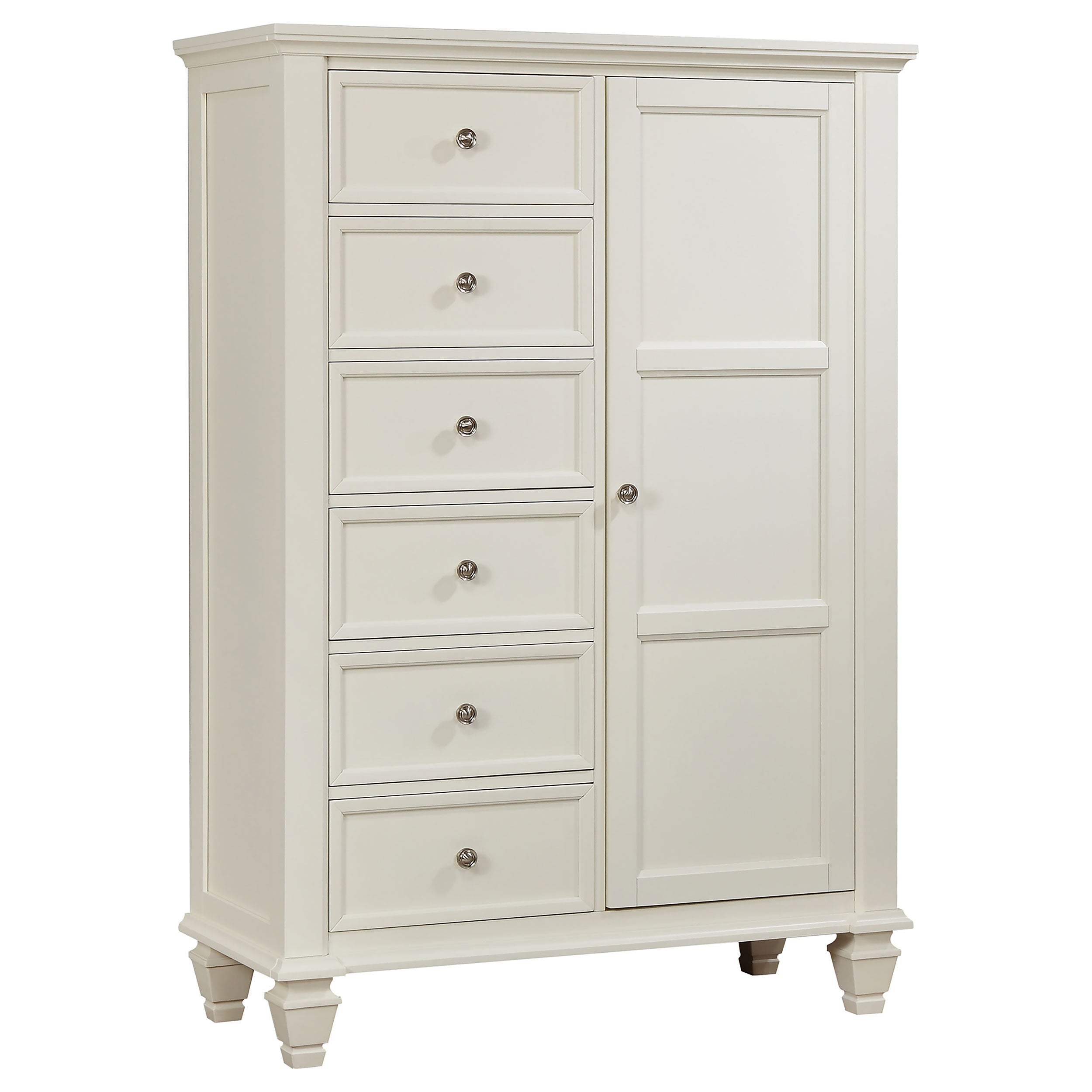 Best Furniture Outlet - Coaster - Sandy Beach 8-drawer Door Chest Cream White - 201308