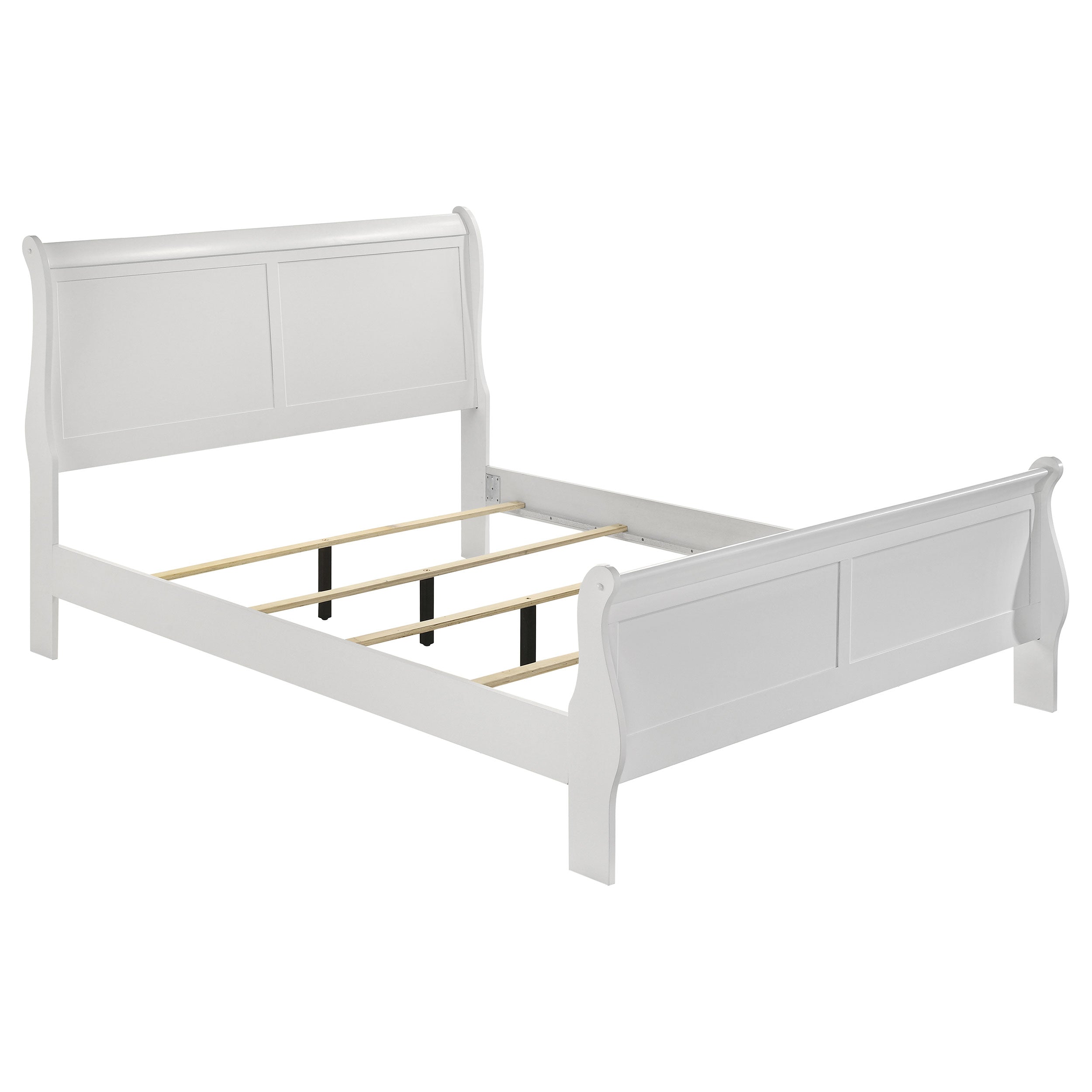 Best Furniture Outlet - Coaster - Louis Philippe 47-inch Queen Sleigh Panel Bed White - 202441Q