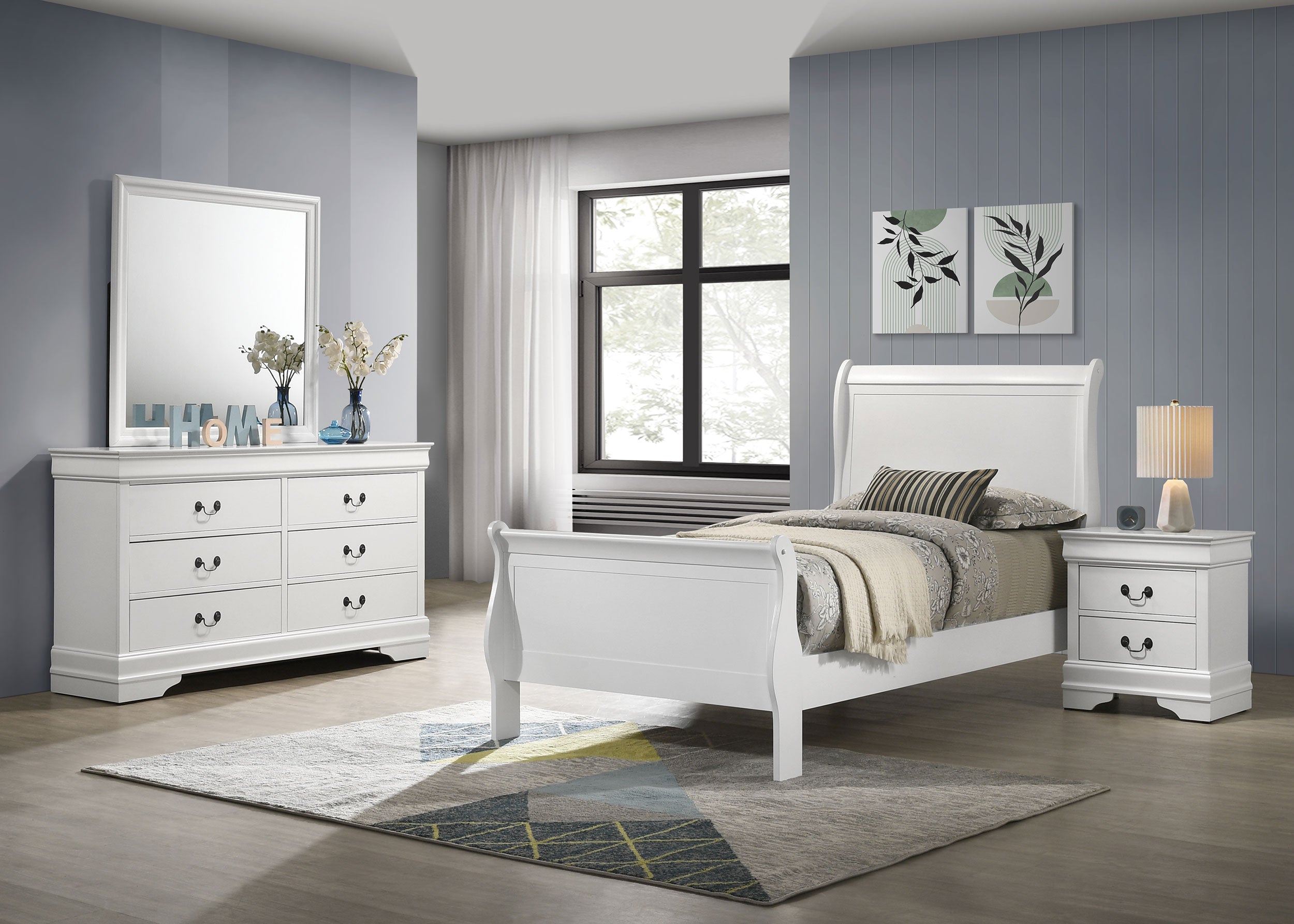 Best Furniture Outlet - Coaster - Louis Philippe 4-piece Twin Bedroom Set White - 202441T-S4