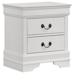 Best Furniture Outlet - Coaster - Louis Philippe 2-drawer Nightstand Bedside Table White - 202442