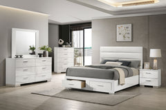Best Furniture Outlet - Coaster - Felicity 5-piece Eastern King Platform Bedroom Set White - 203510KE-S5