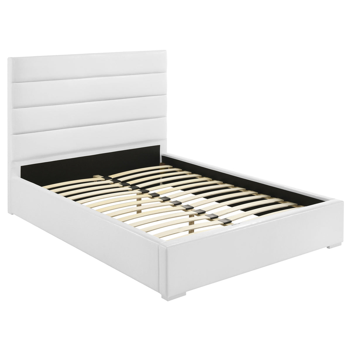 Best Furniture Outlet - Coaster - Felicity 53-inch Upholstered Full Platform Bed White - 203511F