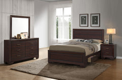 Best Furniture Outlet - Coaster - Kauffman 4-piece California King Bedroom Set Dark Cocoa - 204390KW-S4