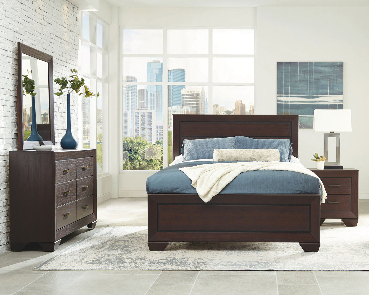 Best Furniture Outlet - Coaster - Kauffman 4-piece California King Bedroom Set Dark Cocoa - 204391KW-S4