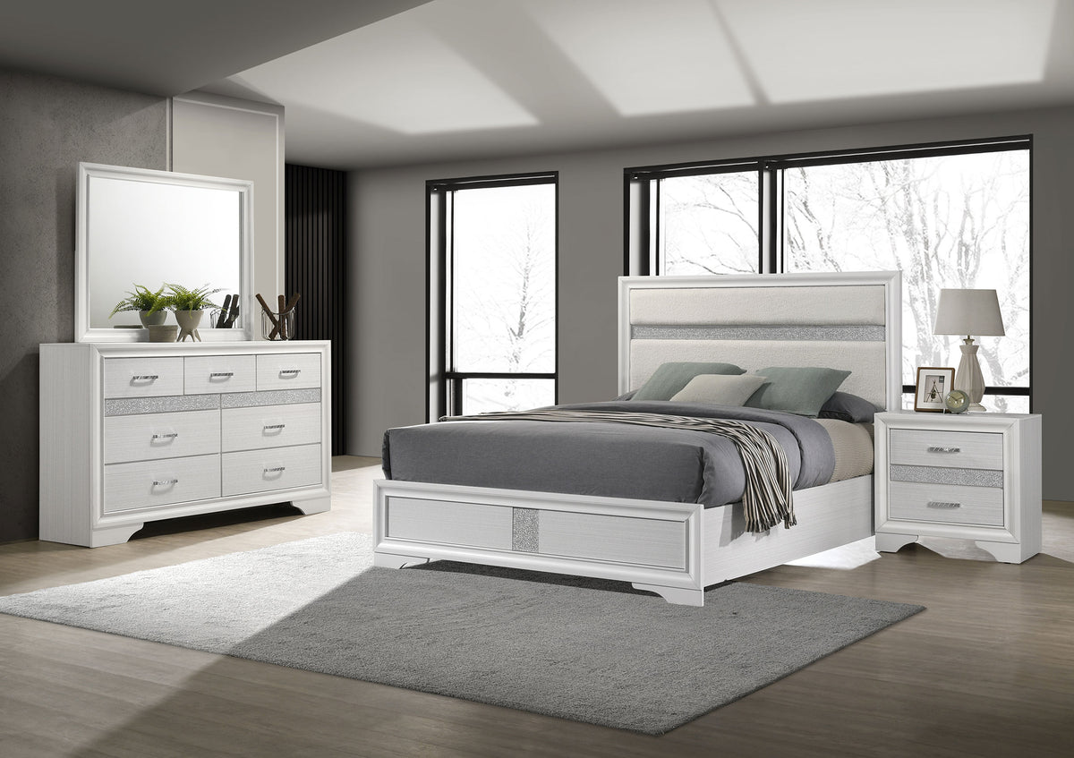 Best Furniture Outlet - Coaster - Miranda 4-piece California King Bedroom Set White - 205110KW-S4