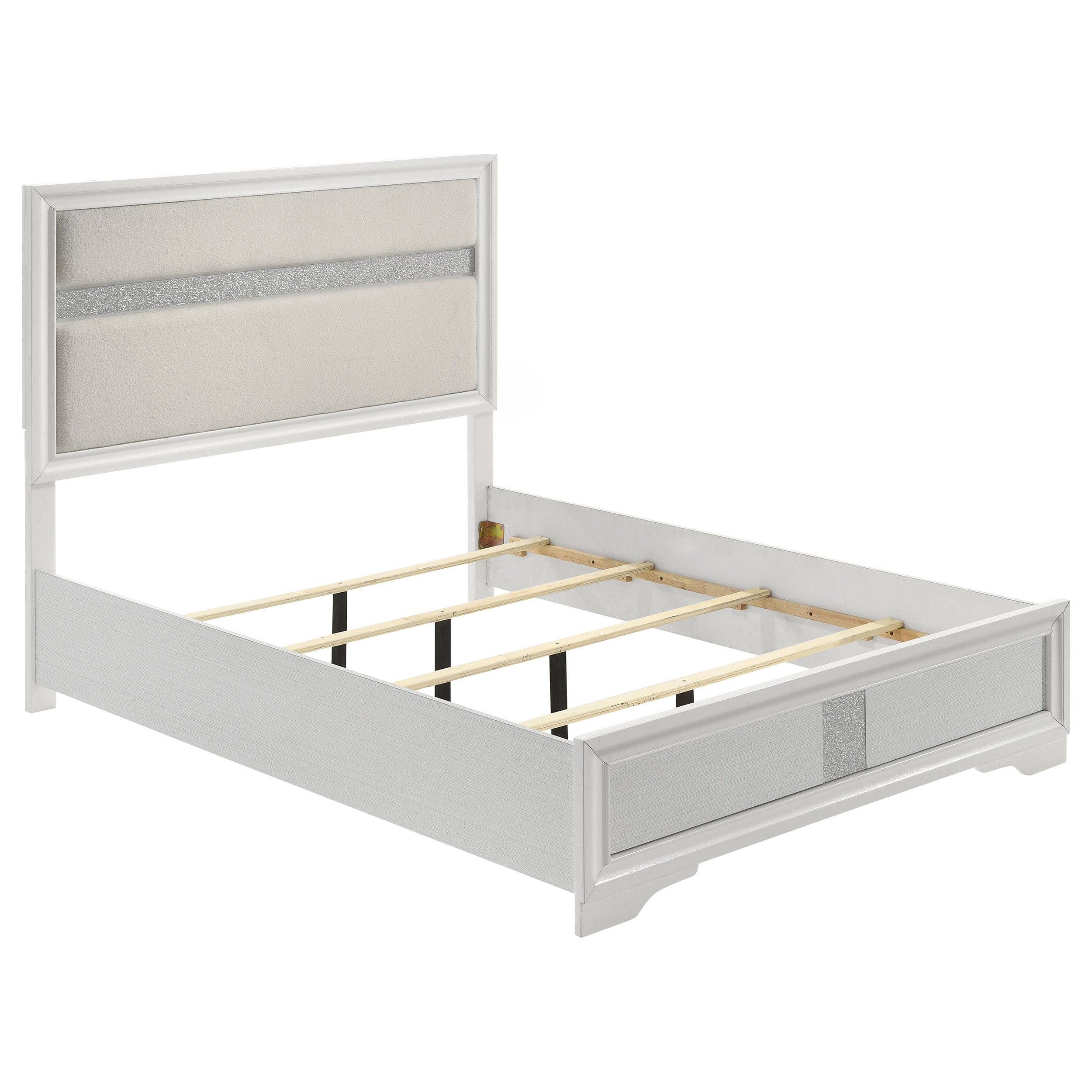 Best Furniture Outlet - Coaster - Miranda 54-inch Upholstered Queen Panel Bed White - 205110Q