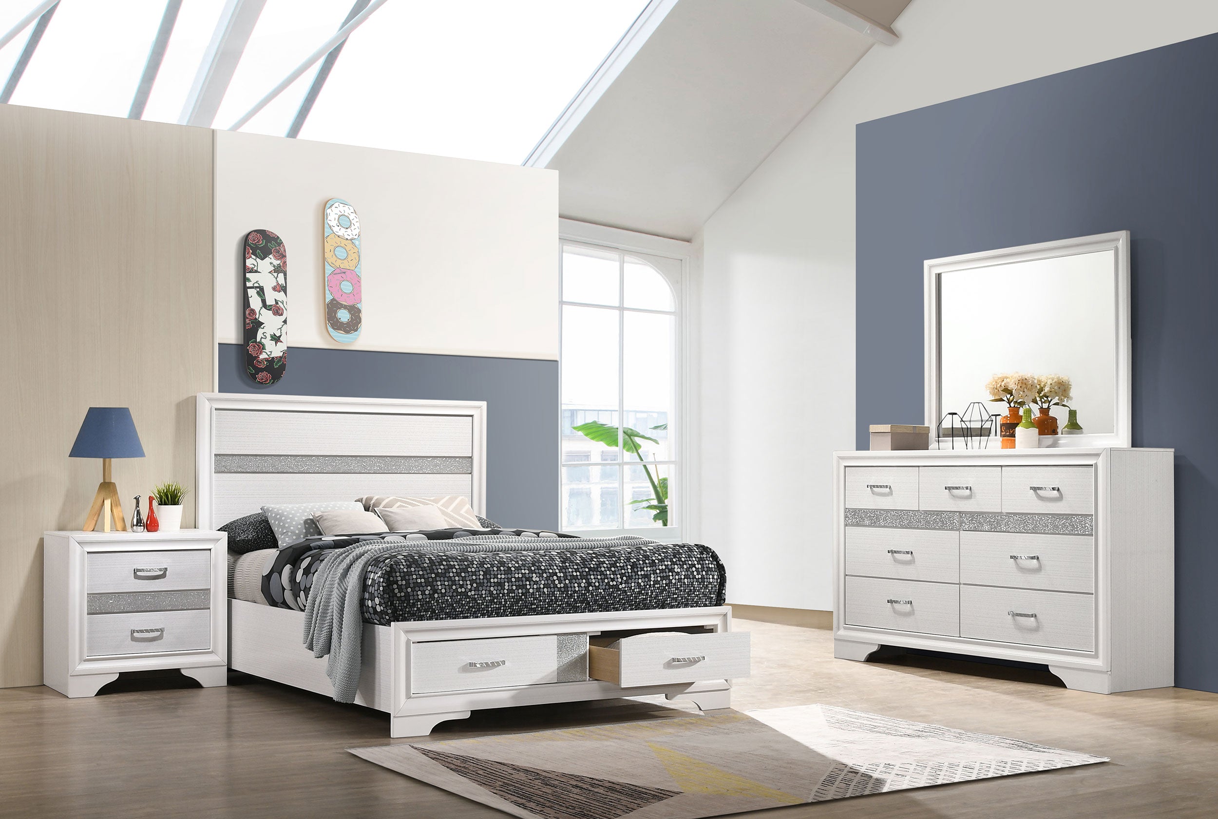 Best Furniture Outlet - Coaster - Miranda 4-piece Full Bedroom Set White - 205111F-S4