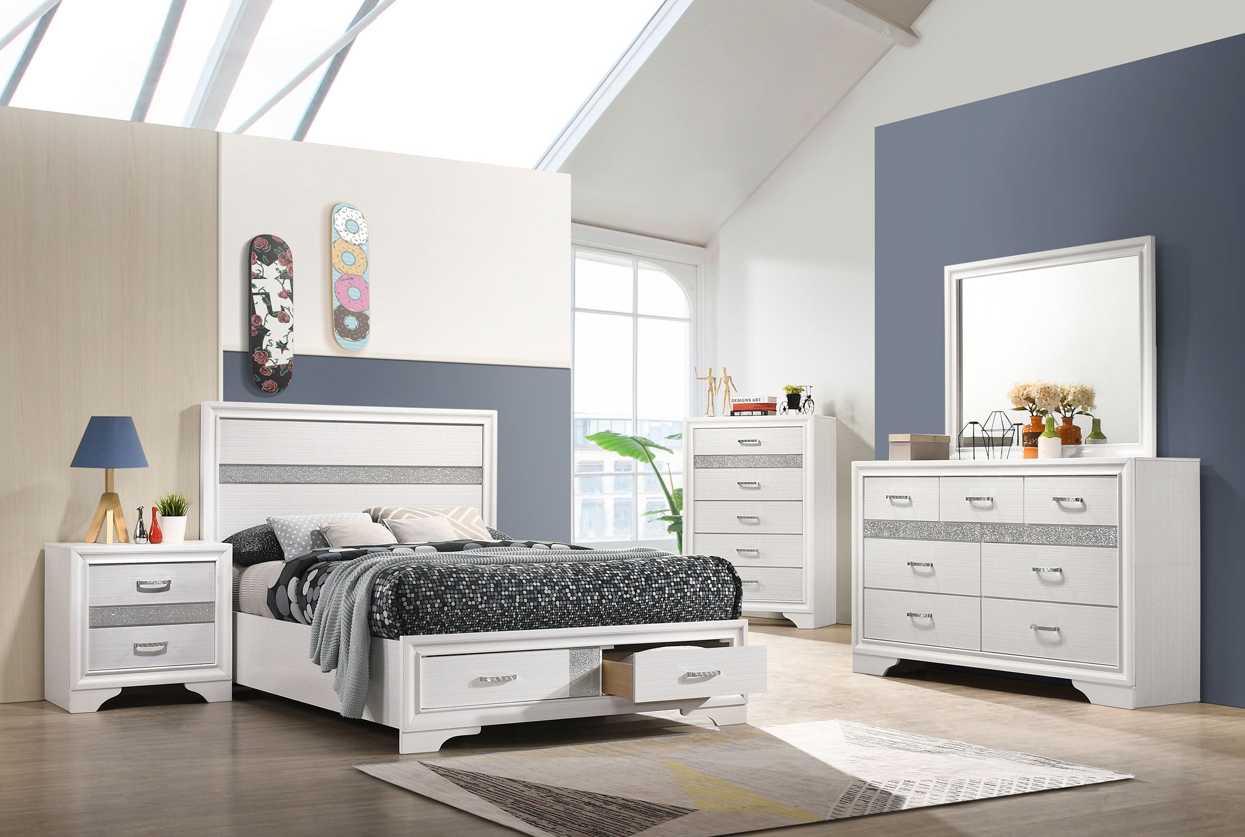 Best Furniture Outlet - Coaster - Miranda 5-piece Full Bedroom Set White - 205111F-S5