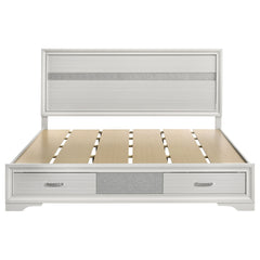 Miranda 51-inch Wood Eastern King Storage Panel Bed White