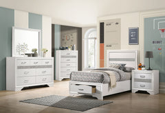Best Furniture Outlet - Coaster - Miranda 5-piece Twin Bedroom Set White - 205111T-S5