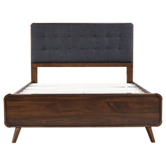 Robyn Wood Full Platform Bed Dark Walnut